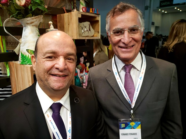 Abdon Gosson (presidente da Abav-RN) e Fernando Fernandes (secretário de Turismo de Natal)
