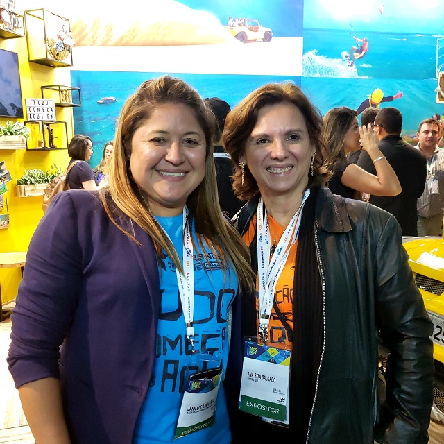 Janiele Linhares (secretária de Turismo de Gostoso) e Solange Portela (secretária adjunta de Turismo do RN)