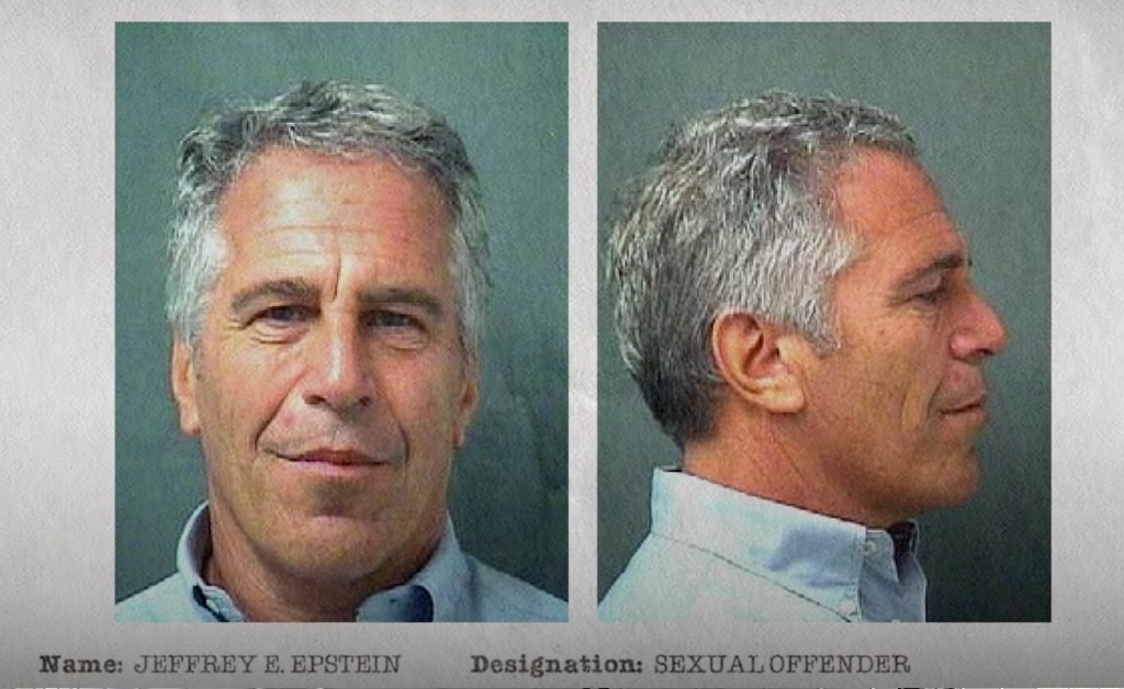 Foto de Epstein quando preso em agosto do ano passado
