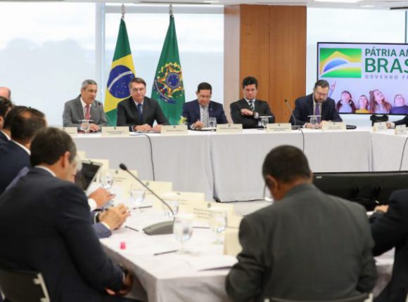 (Brasília - DF, 22/04/2020) - Reunião com Vice-Presidente da República, Ministros e Presidentes de Bancos. Foto: Marcos Corrêa/PR