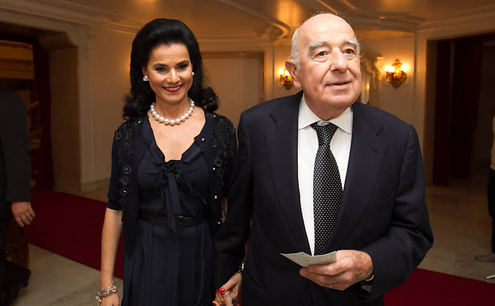 Joseph Safra com sua mulher Vicky