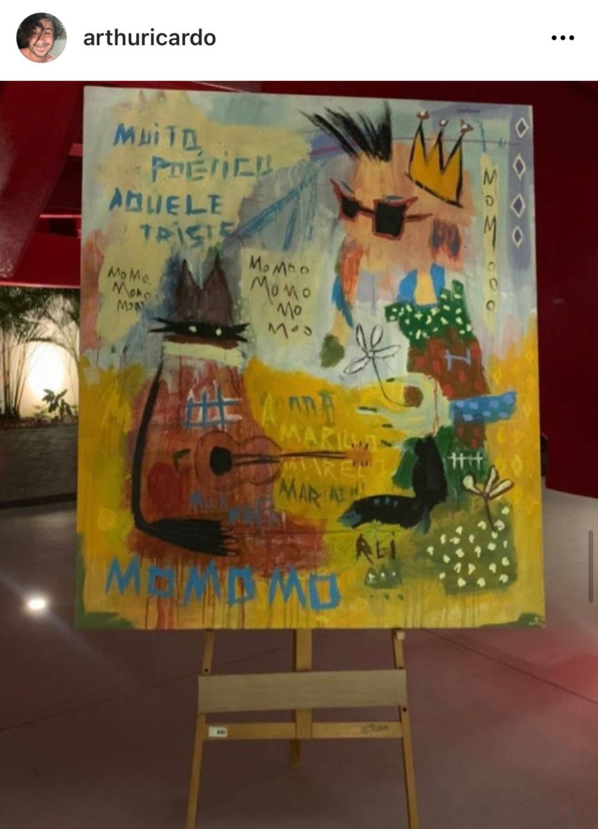 Um dos trabalhos de Arthuri... inspiração em Basquiat