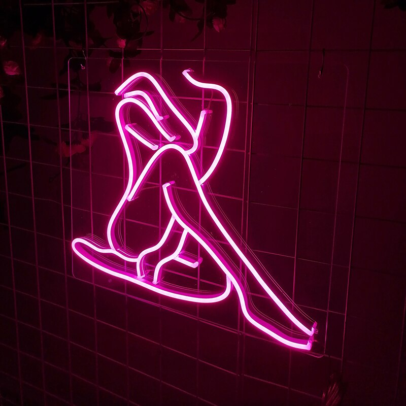 Neon representando a estética sensual no decor moderno