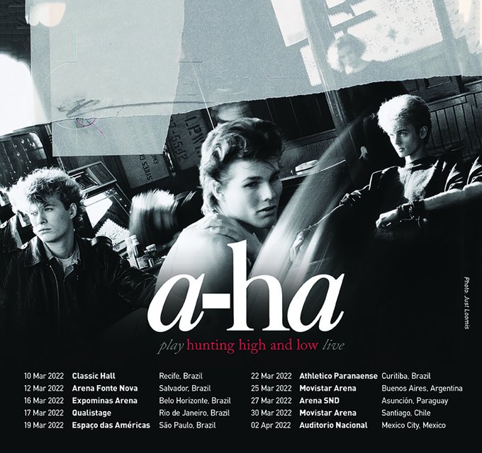 A nova turnê vintage do A-HA... em Recife dia 10 de março de 2022