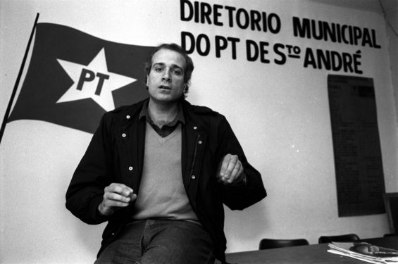 Celso Daniel, candidato do PT à Prefeitura de Santo André. (Santo André, SP, 14.07.1988. Foto de Luiz Carlos Murauskas/Folhapress)