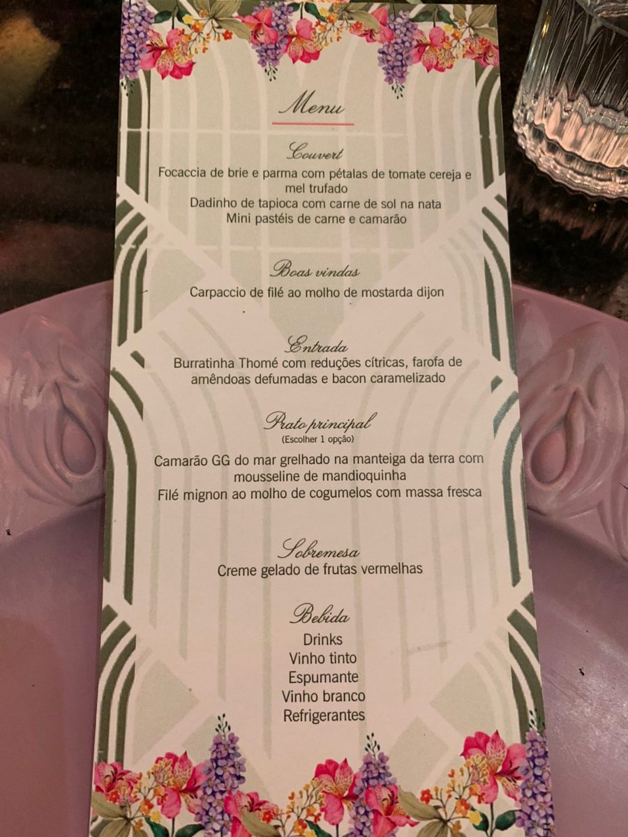 O menu Impresso