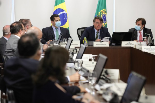 Videoconferência com Governadores dos Estados. - Foto: Marcos Corrêa/PR