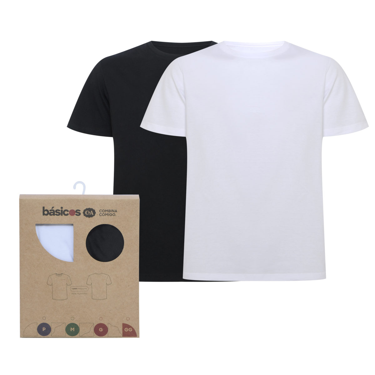 CEA_kit de 2 camisetas masculinas básicas flame manga curta gola careca multicor_R�49.99